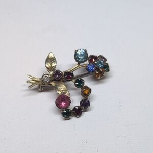 Vintage Tutti Frutti Floral Broach